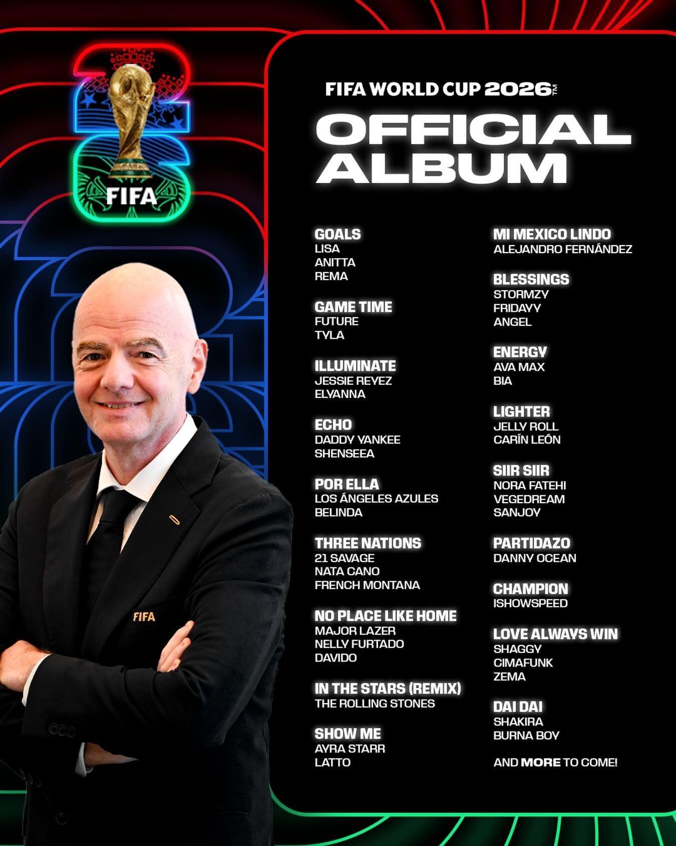 爱游戏体育官方网站-FIFA公布本届世界杯18首官方歌曲，甲亢哥的Champion在列